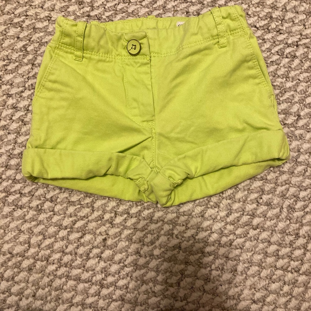 Crew Cuts shorts in vibrant lime green - EUC